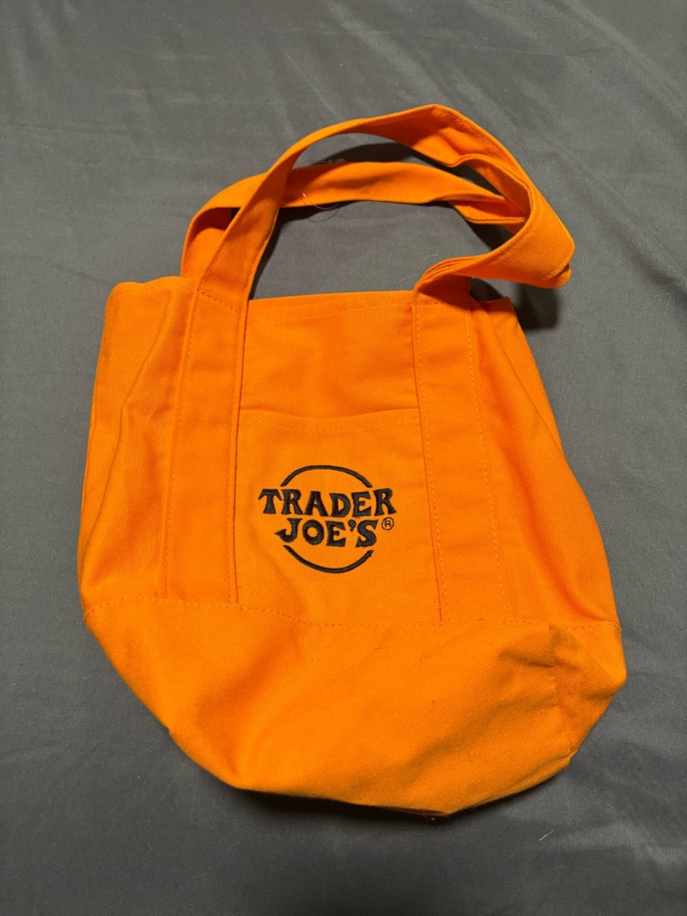 Trader Joe's Orange Canvas Tote Bag